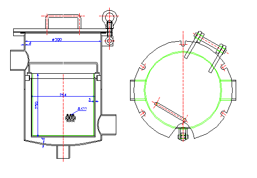 φ300ストレーナー図面